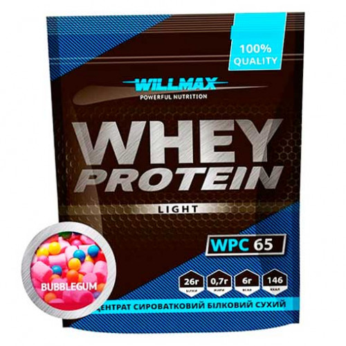 Протеїн Willmax WHEY PROTEIN 65% 1кг Бабл Гам