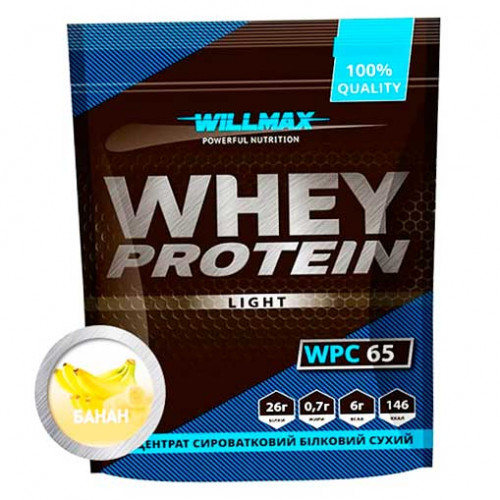 Willmax протеїн WHEY PROTEIN 65% 1кг Банан