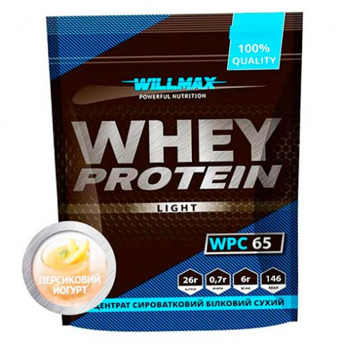 Willmax протеїн WHEY PROTEIN 65% 1кг Персиковий Йогурт