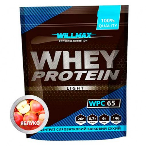 Willmax протеин WHEY PROTEIN 65% 1кг Яблоко