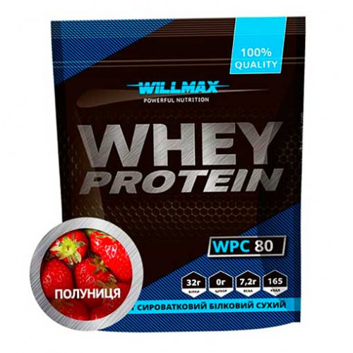 Willmax протеїн WHEY PROTEIN 80% Полуниця 920г