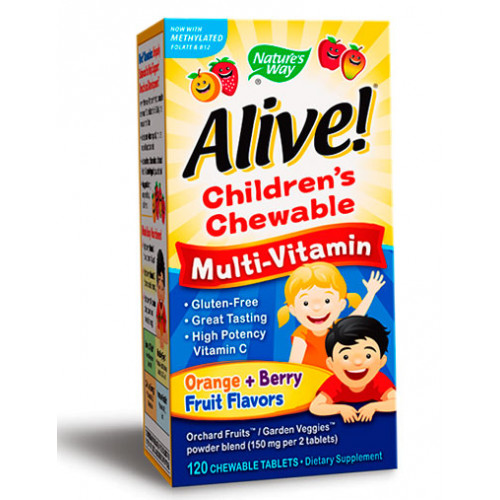 Вітаміни для детй Alive! Children's Multi Chewables 120 табл